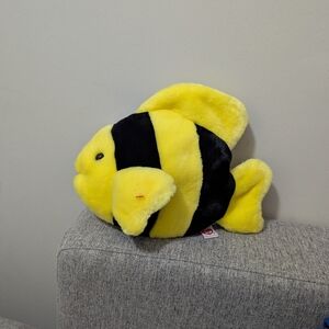 Authentic TY Beanie Buddy Bubbles the Fish, 1998. Good Condition.